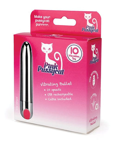 Cousins Group Pink Pussycat Vibrating Bullet Silver Vibrators