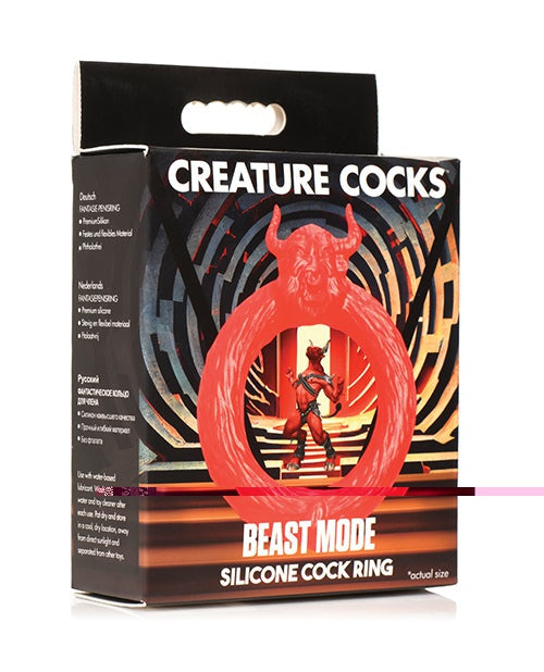 Creature Cocks Creature Cocks Beast Mode Silicone Cock Ring - Red Penis Toys