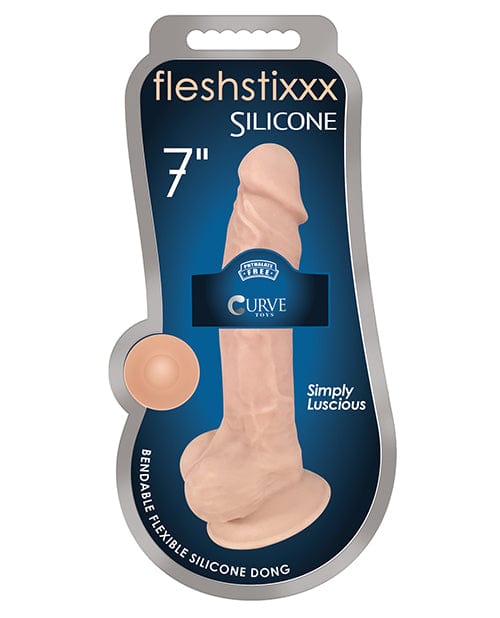 Curve Toys Curve Novelties Fleshstixxx Dildo with Balls 7" Dildos