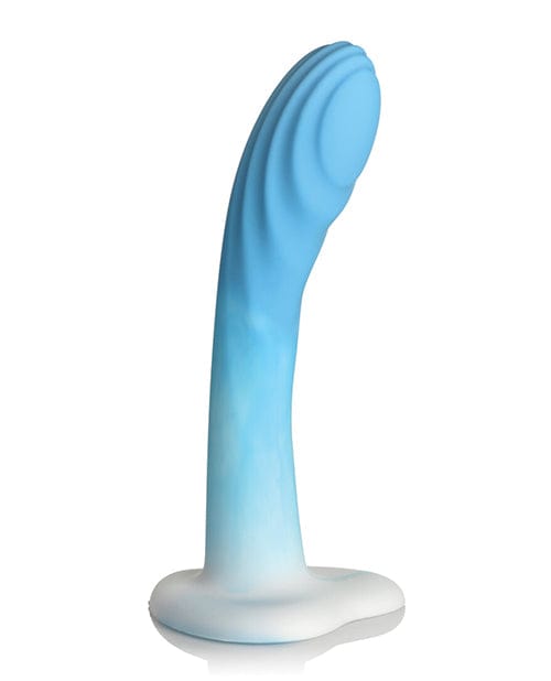 Curve Toys Curve Toys Simply Sweet 7" Rippled Silicone Dildo - Blue/white Dildos