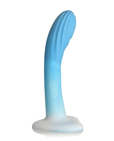 Curve Toys Curve Toys Simply Sweet 7" Rippled Silicone Dildo - Blue/white Dildos