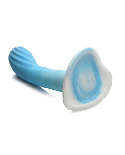 Curve Toys Curve Toys Simply Sweet 7" Rippled Silicone Dildo - Blue/white Dildos