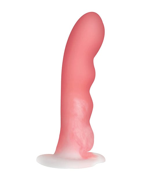 Curve Toys Curve Toys Simply Sweet 7" Wavy Silicone Dildo - Pink/white Dildos
