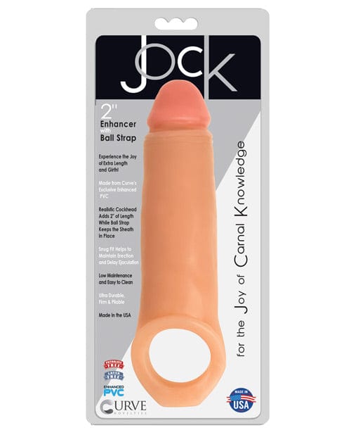Curve Toys Curve Novelties Jock Enhancer 2" Extender with Ball Strap Vanilla Penis Toys