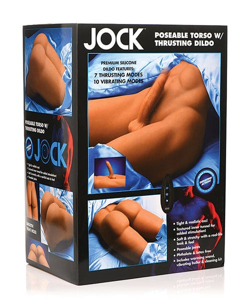 Curve Toys Curve Toys Jock Poseable Torso W/thrusting Dildo - Drop Ship Only Penis Toys