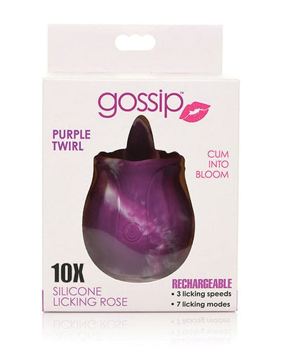 Curve Toys Curve Novelties Gossip Licking Rose Purple Twirl Vibrators
