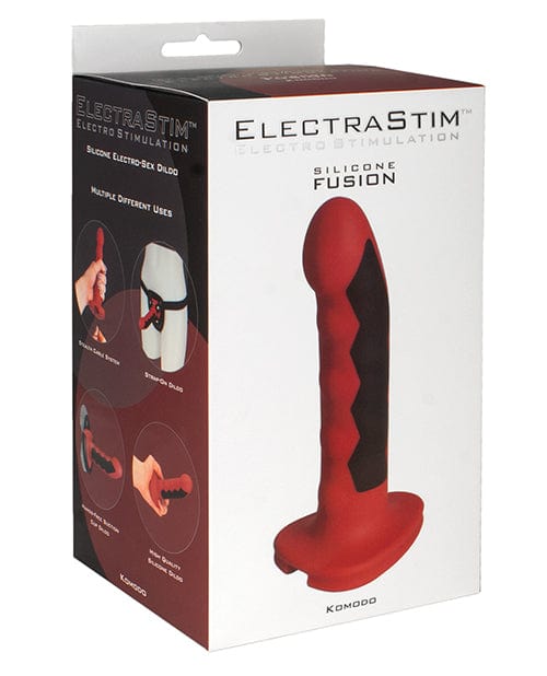 ElectraStim Silicone Fusion Komodo Dildo - Red-Black