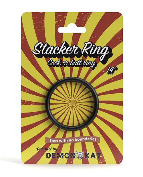 Daily Karma INC (demon Kat) Demon Kat Stacker Ring - Black 1.4&