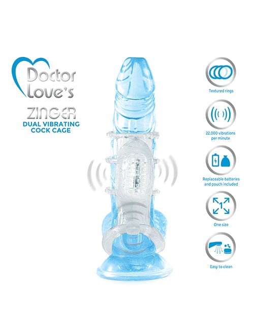 Doctor Love's Zinger Dual Vibrating Cock Cage by Doctor Love | Penis Toys | OrchidToys.com SL-V2-0 Doctor Love's Zinger Dual Vibrating Cock Cage by Doctor Love | Penis Toys | OrchidToys.com SL-V2-0