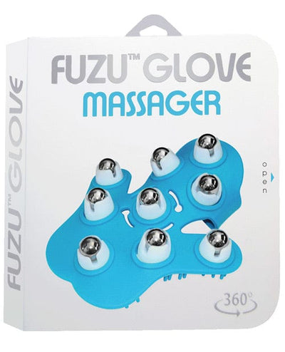 Deeva Fuzu Glove Massager Neon Blue Vibrators