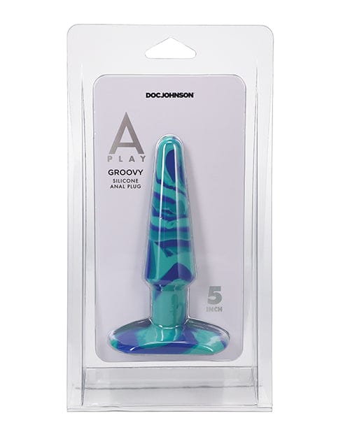 Doc Johnson A Play 5" Groovy Silicone Anal Plug Ocean Anal Toys