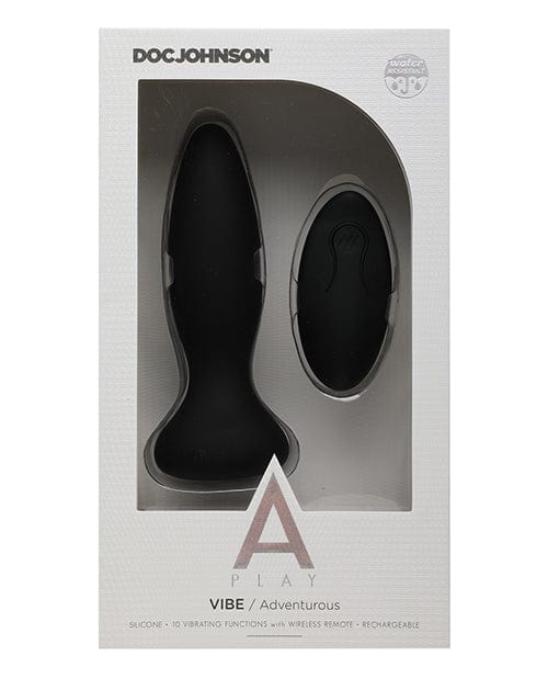 A Play Rechargeable Silicone Adventurous Anal Plug with Remote