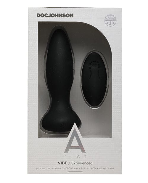 Doc Johnson A Play Rechargeable Silicone Experienced Anal Plug with Remote Anal Toys