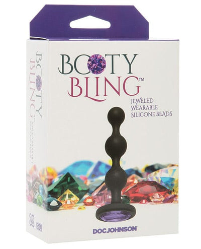Doc Johnson Booty Bling Wearable Silicone Beads Purple Anal Toys