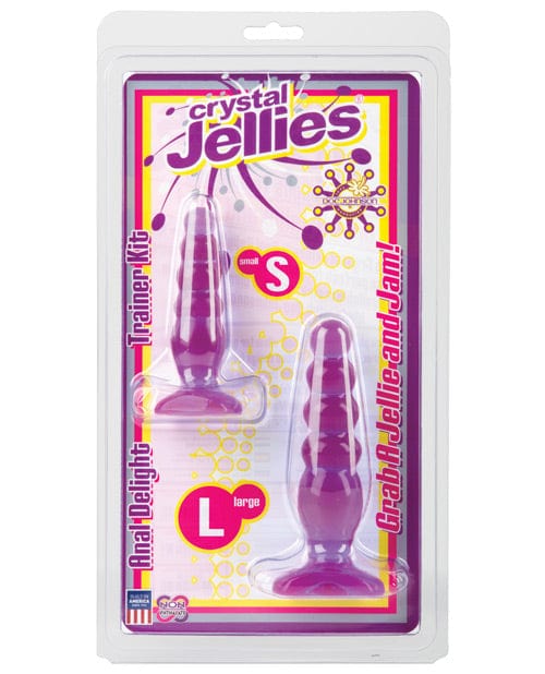 Doc Johnson Crystal Jellies Anal Delight Trainer Kit Purple Anal Toys