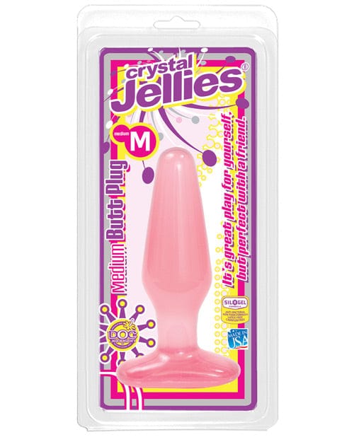 Doc Johnson Crystal Jellies Butt Plug Pink / Medium Anal Toys