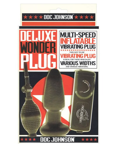 Doc Johnson Deluxe Wonder Plug Inflatable Vibrating Butt Plug - Multi Speed Anal Toys
