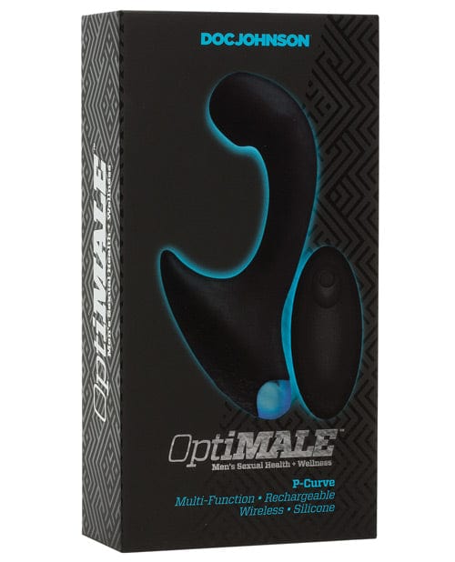 Doc Johnson OptiMALE Vibrating P Massager with Wireless Remote - Black Anal Toys