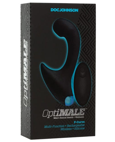 Doc Johnson OptiMALE Vibrating P Massager with Wireless Remote - Black Anal Toys