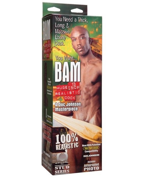 Doc Johnson Bam Realistic Cock - Brown Dildos