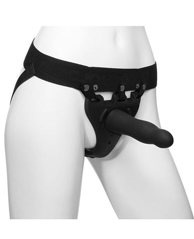 Doc Johnson Body Extensions Be Aroused Vibrating 2 Piece Strap On Set - Black Dildos