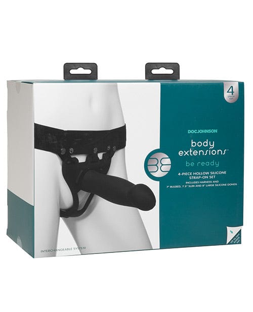 Doc Johnson Body Extensions Be Ready 4 Piece Strap On Set Dildos