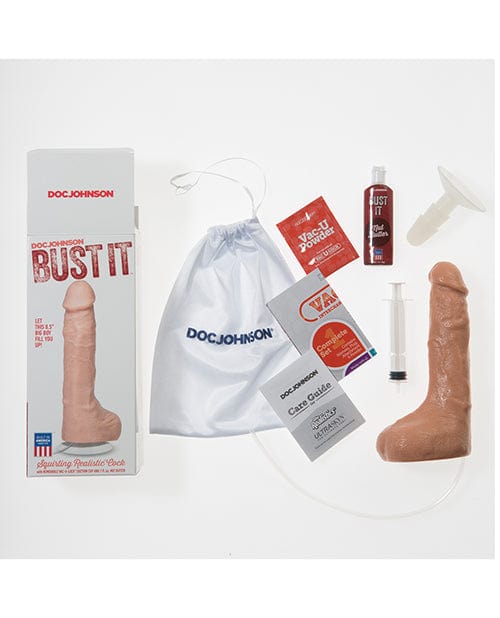 Doc Johnson Bust It Squirting Realistic Cock Nut Butter Dildos