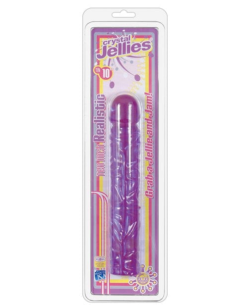 Doc Johnson Crystal Jellies 10" Classic Dildo Purple Dildos