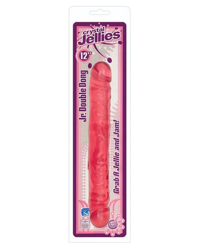 Doc Johnson Crystal Jellies 12" Jr. Double Dong Pink Dildos