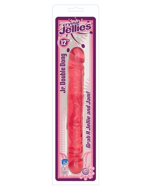 Doc Johnson Crystal Jellies 12" Jr. Double Dong Pink Dildos