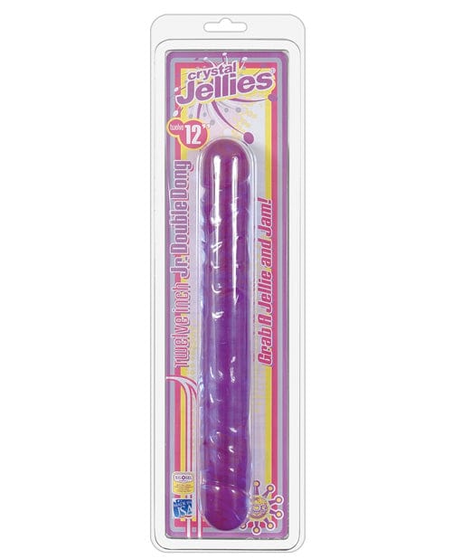 Doc Johnson Crystal Jellies 12" Jr. Double Dong Purple Dildos