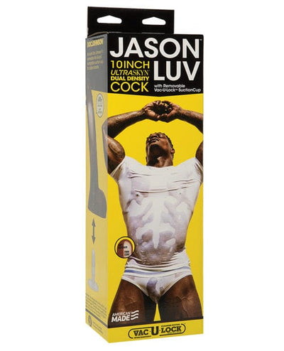 Doc Johnson Jason Luv 10" Ultraskyn Cock with Removable Vac-U-Lock Suction Cup - Chocolate Dildos