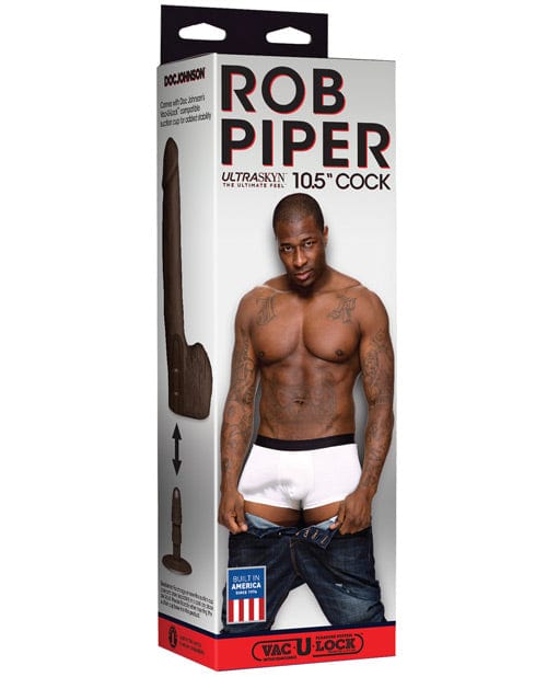 Doc Johnson Rob Piper Cock with Balls &amp; Suction Cup - Chocolate Dildos