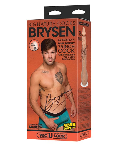 Doc Johnson Signature Cocks Ultraskyn 7.5" Cock with Removable Vac-U-Lock Suction Cup - Brysen Dildos