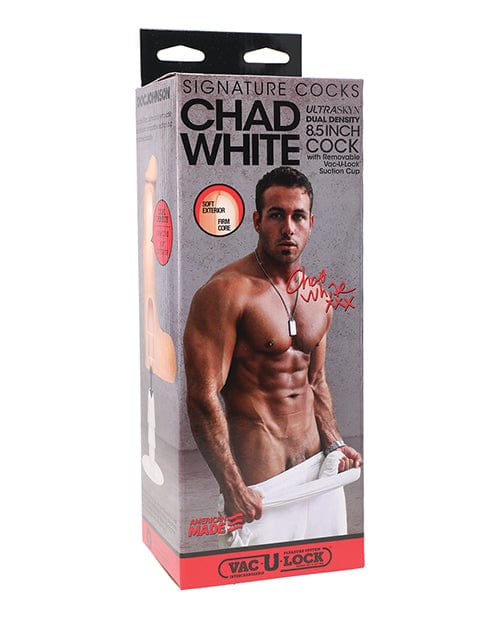 Doc Johnson Signature Cocks Ultraskyn 8.5" Cock with Removable Vac-U-Lock Suction Cup - Chad White Dildos