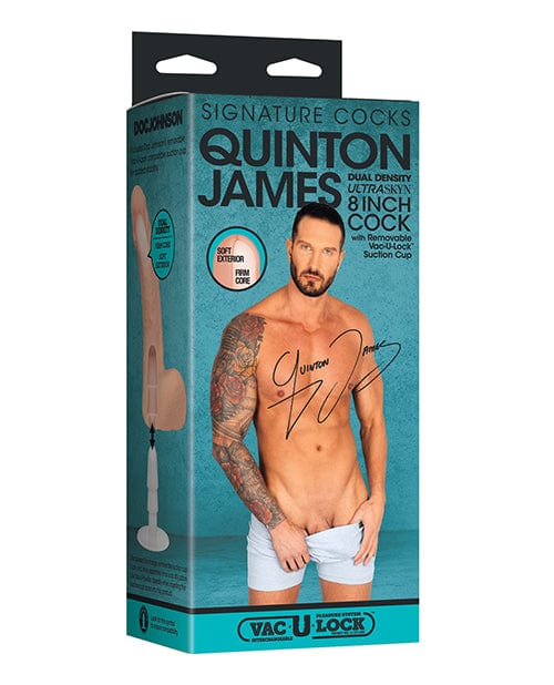 Doc Johnson Signature Cocks Ultraskyn 8" Cock W/removable Vac-u-lock Suction Cup - Quinton James Dildos