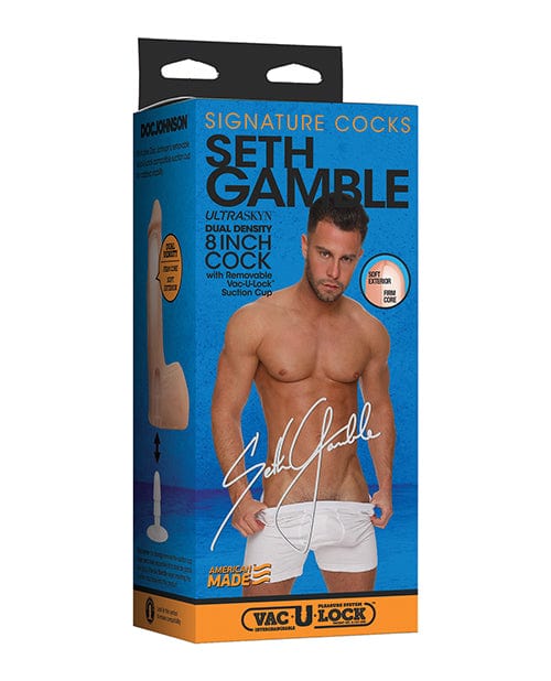 Signature Cocks Ultraskyn 8" Cock with Removable Vac-U-Lock Suction Cup - Seth Gamble