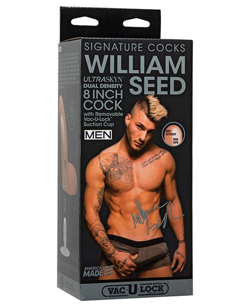 Signature Cocks Ultraskyn 8" Cock with Removeable Vac-U-Lock Suction Cup - William Seed
