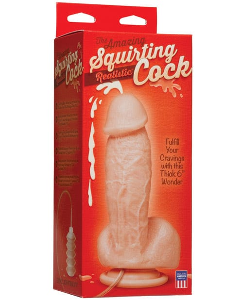 Doc Johnson Squirting Realistic Cock with Splooge Juice - Flesh Dildos