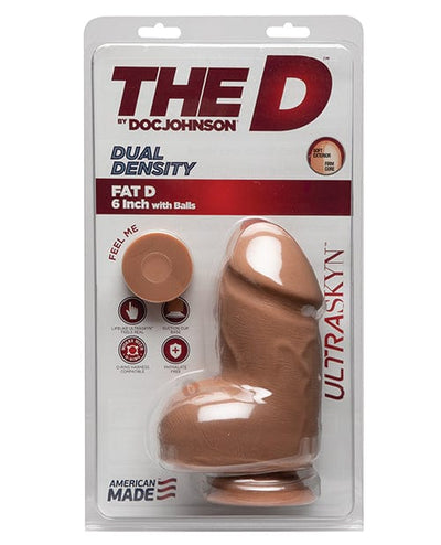 Doc Johnson The D 6" Fat D with Balls Caramel Dildos