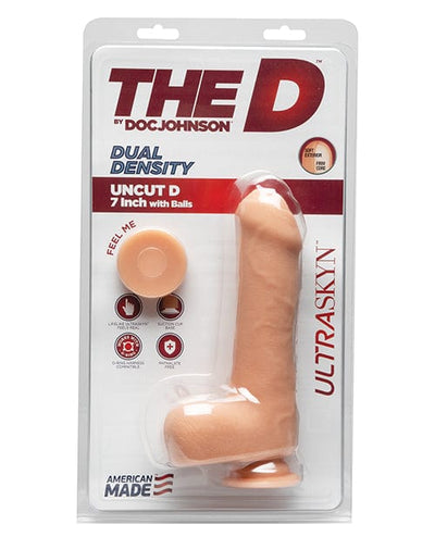 Doc Johnson The D 7" Uncut D with Balls Vanilla Dildos