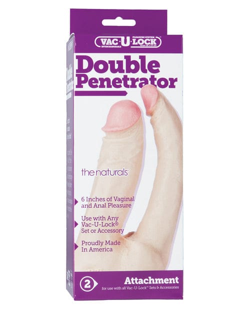 Doc Johnson Vac-U-Lock Double Penetrator - White Dildos
