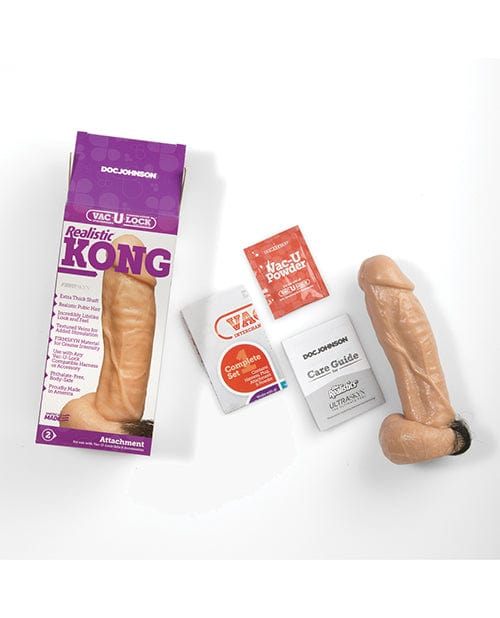 Doc Johnson Vac-U-Lock Kong Realistic - White Dildos
