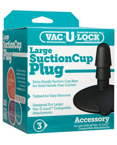 Doc Johnson Vac-U-Lock Large Suction Cup Plug - Black Dildos