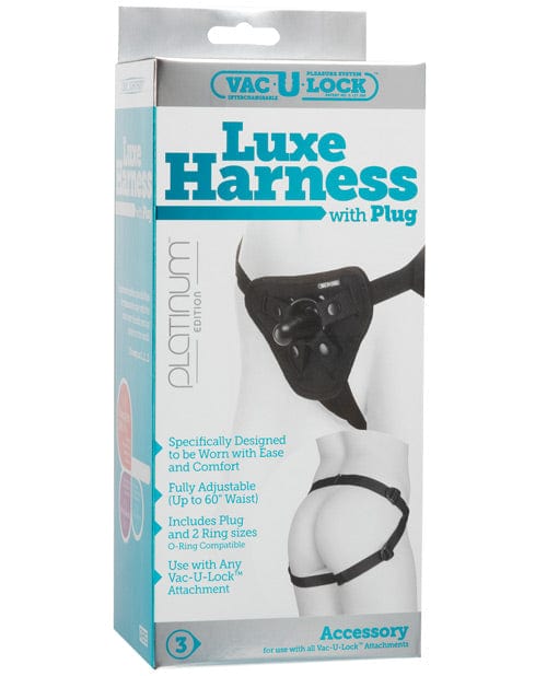 Doc Johnson Vac-U-Lock Platinum Edition Accessories Luxe Harness - Black Dildos