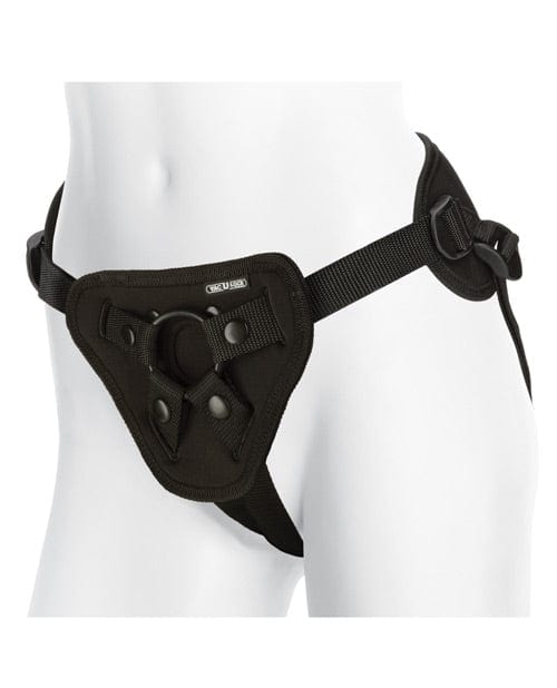 Doc Johnson Vac-U-Lock Supreme Harness with Vibrating Plug - Black Dildos