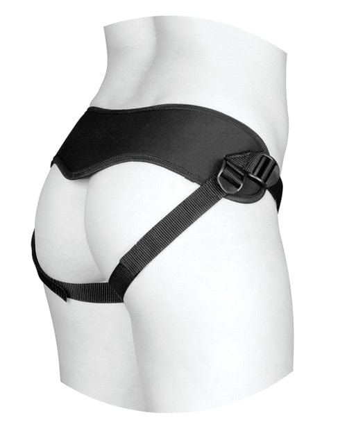 Doc Johnson Vac-U-Lock Supreme Harness with Vibrating Plug - Black Dildos