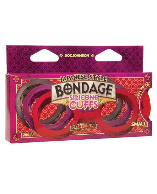 Doc Johnson Japanese Bondage Silicone Cuffs Red / Small Kink &amp; BDSM
