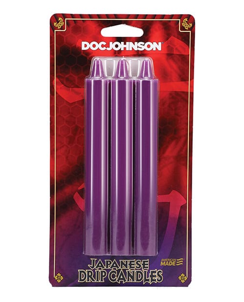 Doc Johnson Japanese Drip Candles - Pack Of 3 Black Kink &amp; BDSM