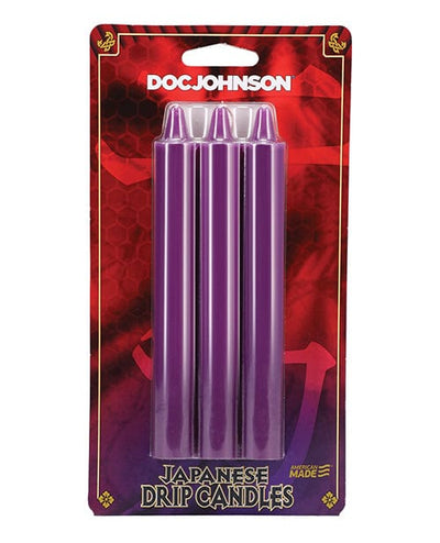 Doc Johnson Japanese Drip Candles - Pack Of 3 Black Kink & BDSM